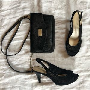 Nine West black Lace Heels